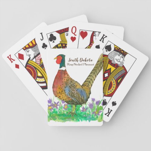 Ring Necked Pheasant South Dakota State Bird Playing Cards