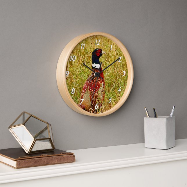 Ring-necked Pheasant Wall Clock (Office)