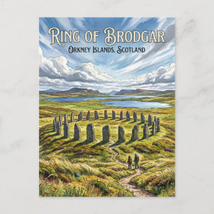 Ring of Brodgar Scotland Postcard