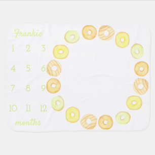 Ring of Donuts - Newborn Baby Monthly Milestone Blanket