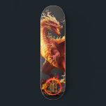*~*  Ring of Fire AP88 Fierce Element Dragon  Skateboard<br><div class="desc">(Search code AP88 to find similar items ) Easily Transfer to other Zazzle Products. Elemental Element DRAGON with RING of FIRE / FLAMESS and INITIAL MONOGRAM for your name - Keep or edit or delete the text. This Fierce Popular trending skateboard Chinese style custom pro Element Dragon design is definitely...</div>