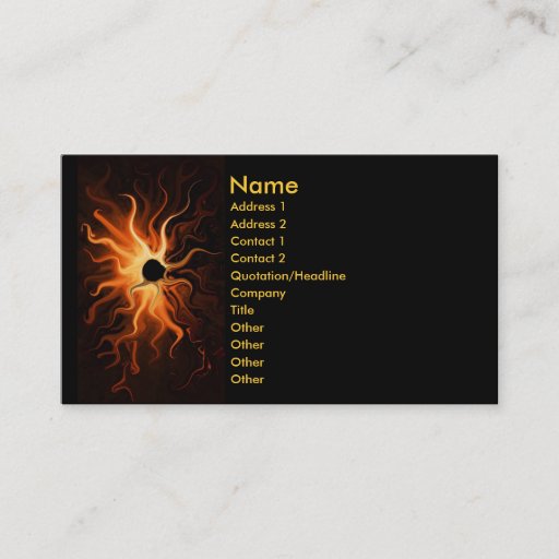 Customizable Ring of Fire business card
