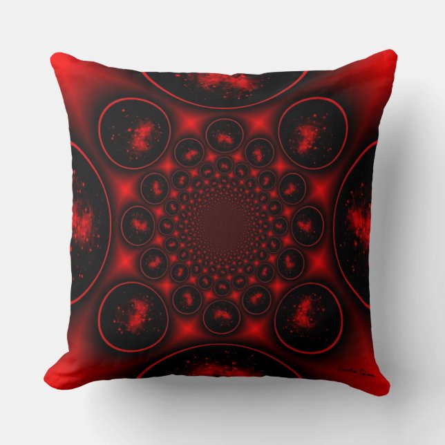 Ring of Fire Kaleidscope Pillow (Front)