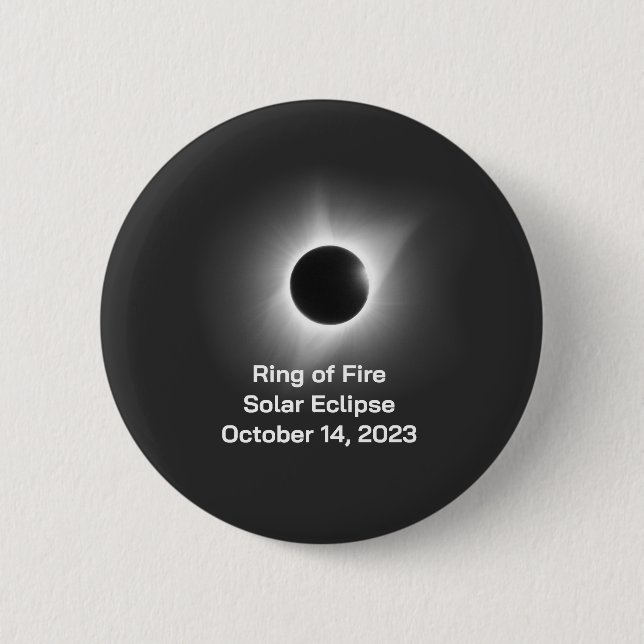 Ring of Fire Solar Eclipse October 14 2023. Button (Front)