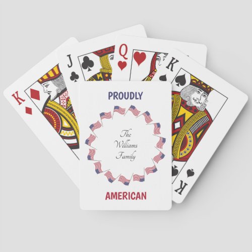 Ring of Honor Patriotic Family Playing Card