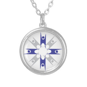 Ring of Humanists Silver Plated Necklace