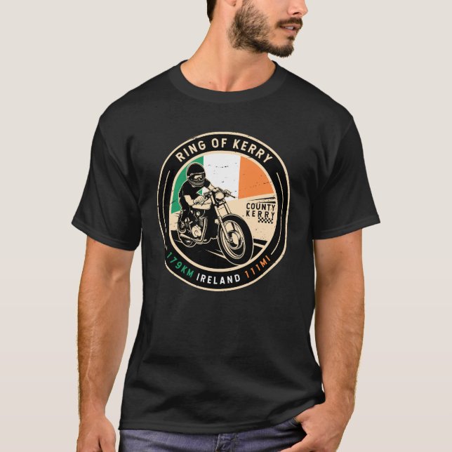 Ring of Kerry Ireland Motorcycle T-Shirt (Front)