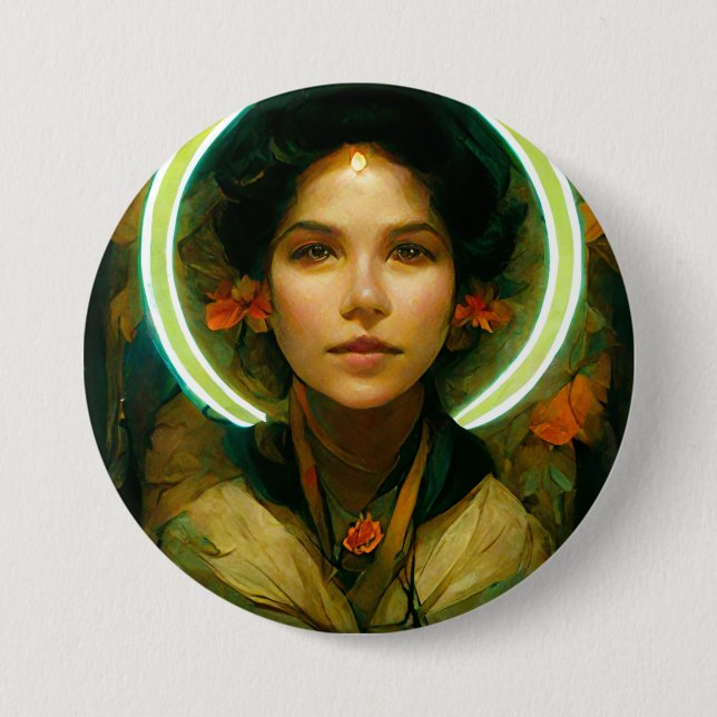 Ring Of Light Fantasy Sci-fi Button (Front)