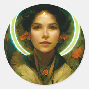 Ring Of Light Fantasy Sci-fi Classic Round Sticker