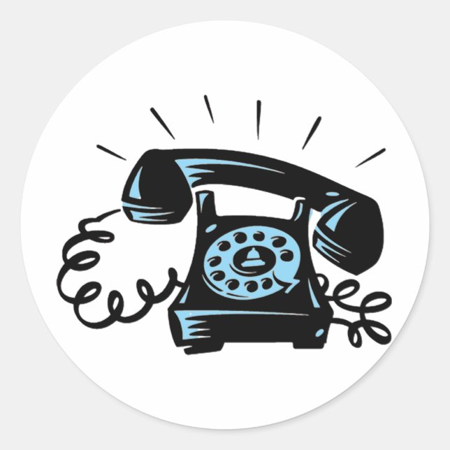 Ring Ring Classic Round Sticker (Front)