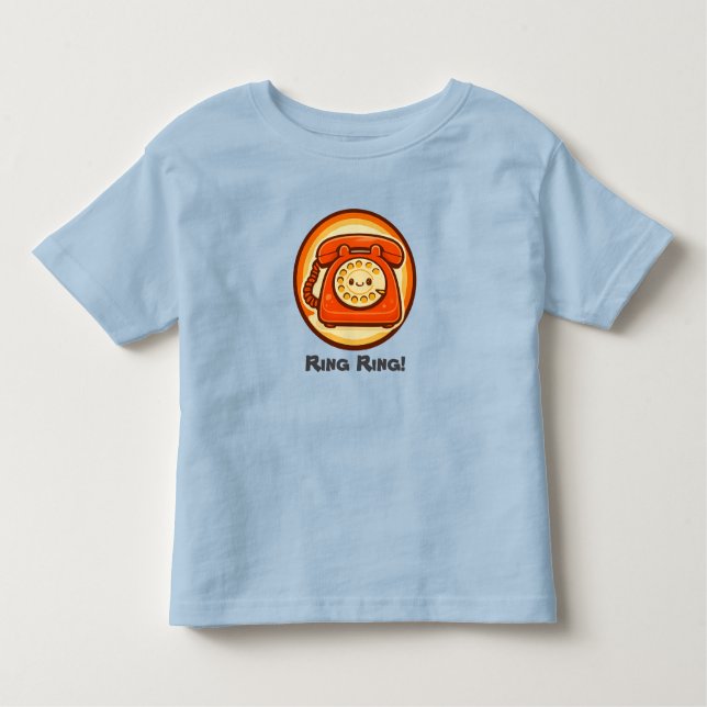 Ring Ring! Cute Retro Phone Toddler T-Shirt (Front)