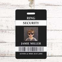 Ring Security Agent Photo ID Ring Bearer Badge