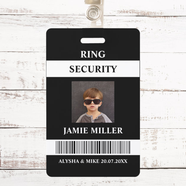 Ring security badge sale for ring bearer