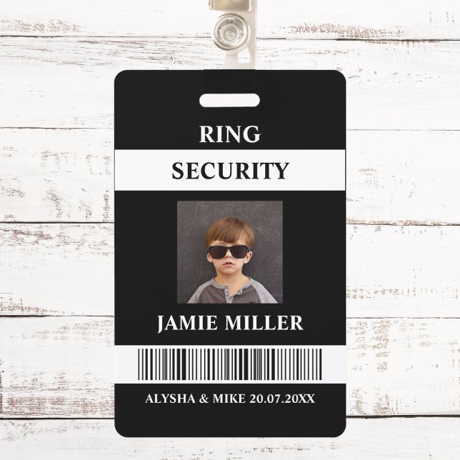 Ring Security Agent Photo ID Ring Bearer Badge (RING SECURITY RING BEARER SECRET AGENT )