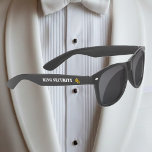Ring Security black Sunglasses for ring bearer<br><div class="desc">Ring Security black Sunglasses for ring bearer. Cool black shades with custom text. Also available in other colors. Fun wedding prop design for best man,  groomsman,  best friend etc.</div>