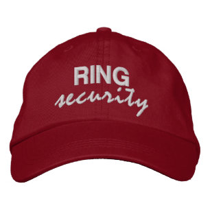 RING security fun novelty script ring bearer Embroidered Baseball Cap