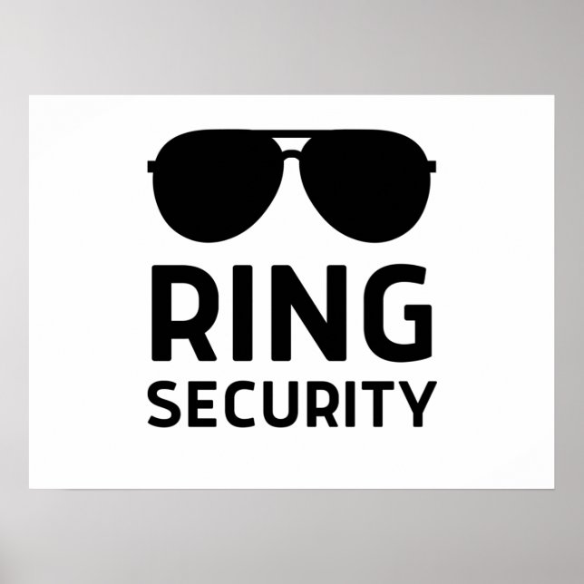 Ring security funny wedding ring bearer kids boys poster (Front)
