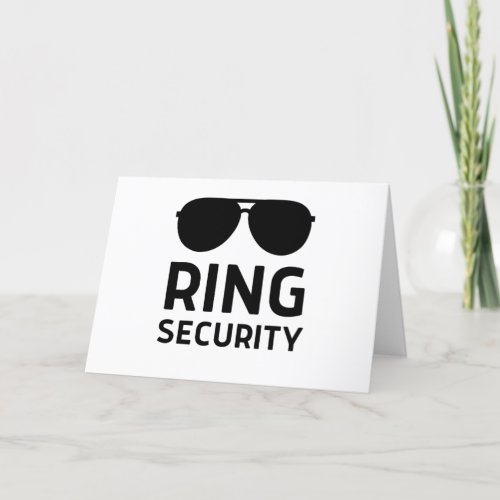 Ring security funny wedding ring bearer kids boys thank you card