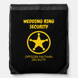Ring security kid's ring bearer wedding party drawstring bag