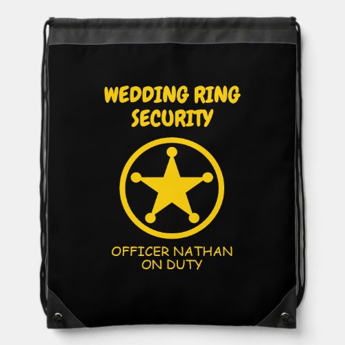 Ring security kids ring bearer wedding party drawstring bag