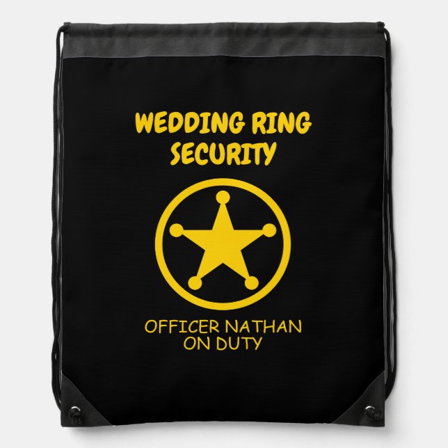 Ring security kid's ring bearer wedding party drawstring bag (Front)