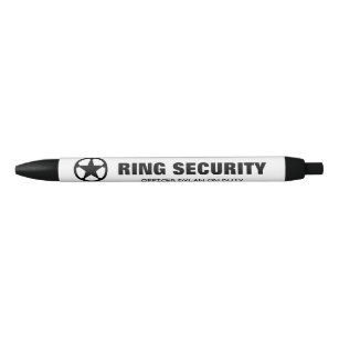 Ring security kid's wedding ring bearer favor black ink pen