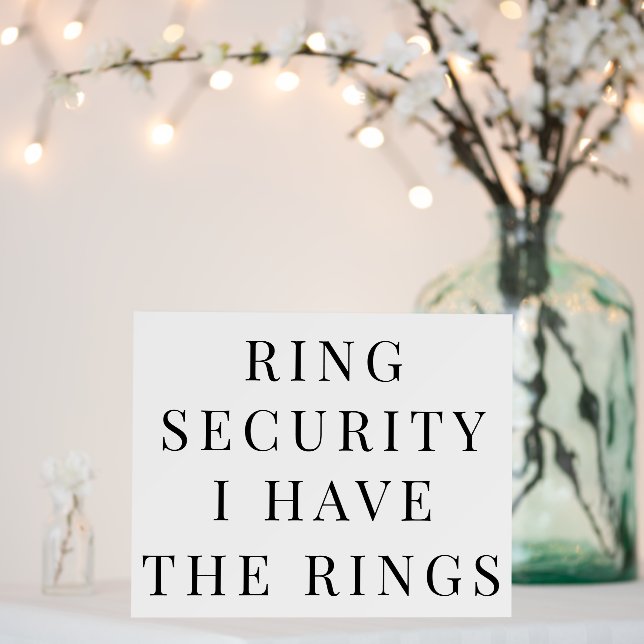 Ring Security Official Badge Wedding Ceremony Sign (In Situ (Wedding))