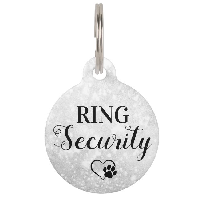 Ring Security Personalized Dog Pet Wedding Pet ID  Tag (Front)