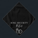 Ring Security Personalized Name Pet Dog Wedding Bandana<br><div class="desc">A super cute wedding bandana featuring wedding rings. Personalize with your dog's name and their honour role on your special day. Designed by Thisisnotme©</div>