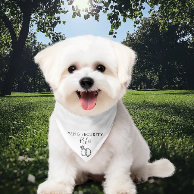 Ring Security Personalized Name Pet Dog Wedding Bandana (Creator Uploaded)