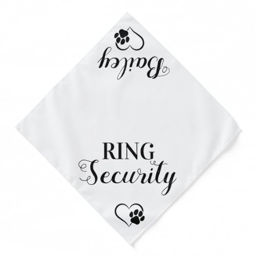 Ring Security Personalized Pet Wedding Bandana