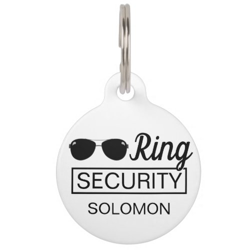 Ring Security pet wedding elegant dog ring bearer Pet ID Tag