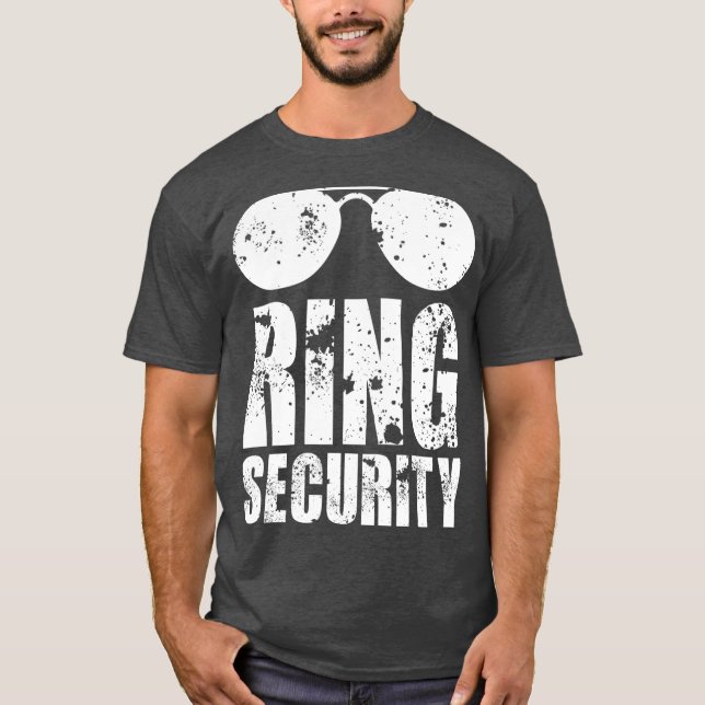 Ring Security  Ring Bearer Boys Wedding Party T-Shirt (Front)