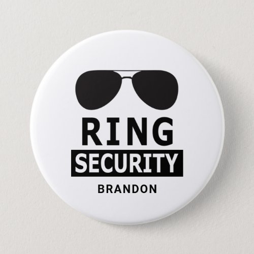 Ring Security Ring Bearer Groomsman Gift Button