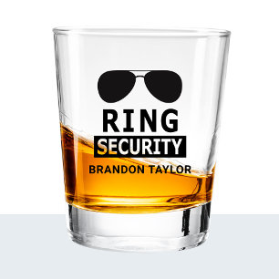 Ring Security Ring Bearer Groomsman Gift Shot Glass