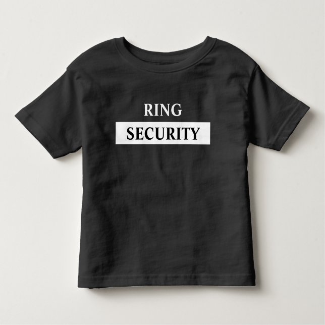 Ring Security Ring Bearer Name Toddler T-shirt (Front)