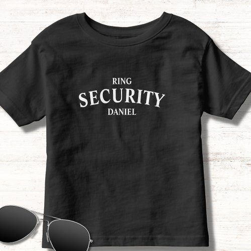 Ring Security Ring Bearer Name Toddler T_shirt