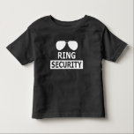Ring Security Ring Bearer Personalized Boy Toddler T-shirt<br><div class="desc">Ring Security Ring Bearer Personalized Boy Shirt</div>