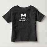 Ring Security Ring Bearer Toddler T-shirt<br><div class="desc">Ring Security Ring Bearer Tee. Cute T-shirt for the little man in charge of the wedding ring band</div>