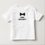 Ring Security Ring Bearer Toddler T-shirt<br><div class="desc">Ring Security Ring Bearer Tee. Cute T-shirt for the little man in charge of the wedding ring band</div>