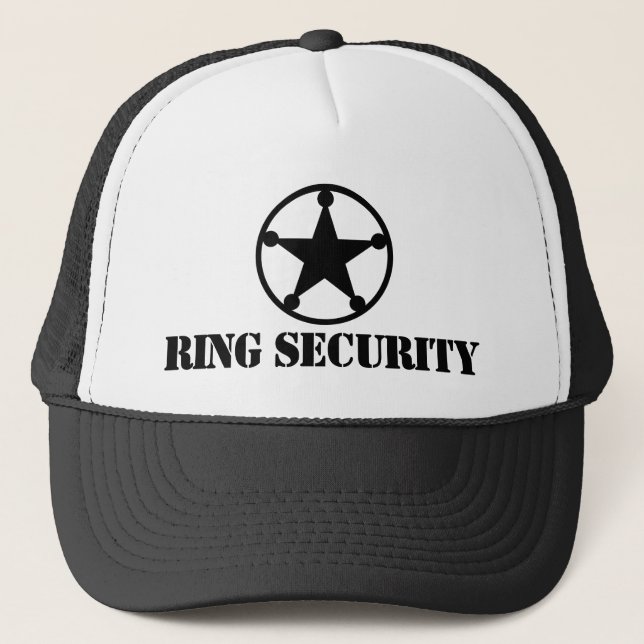 Ring Security trucker hat for wedding ring bearer (Front)