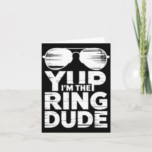 Ring Security Wedding Party Funny Ring Bearer  Card