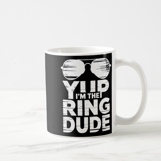Ring Security Wedding Party Funny Ring Bearer  Coffee Mug (Right)