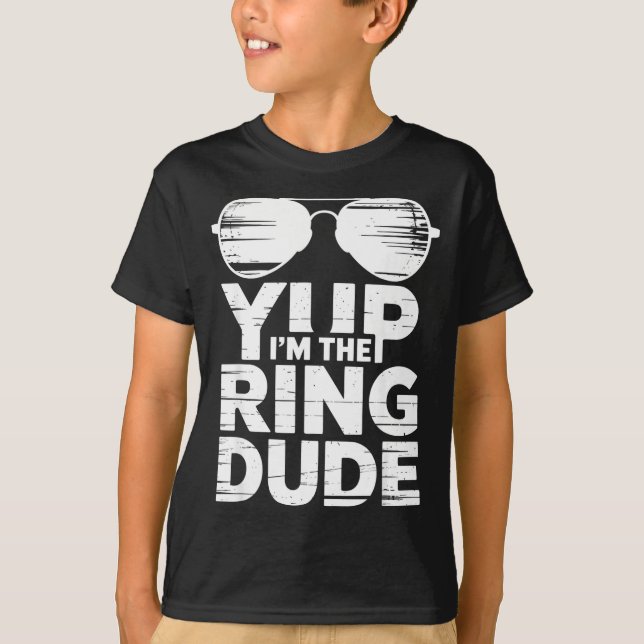 Ring Security Wedding Party Funny Ring Bearer  T-Shirt (Front)