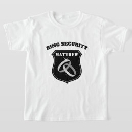 Ring Security wedding t shirt for kids