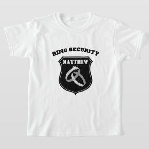 Ring Security wedding t shirt for kids