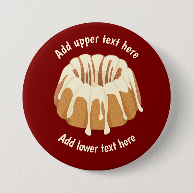 Ring-Shaped Bundt Cake - Gugelhupf with your text Button (Front)