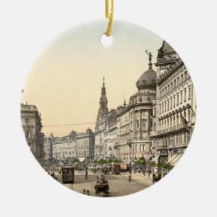 Ring Street, Budapest, Hungary Ceramic Ornament