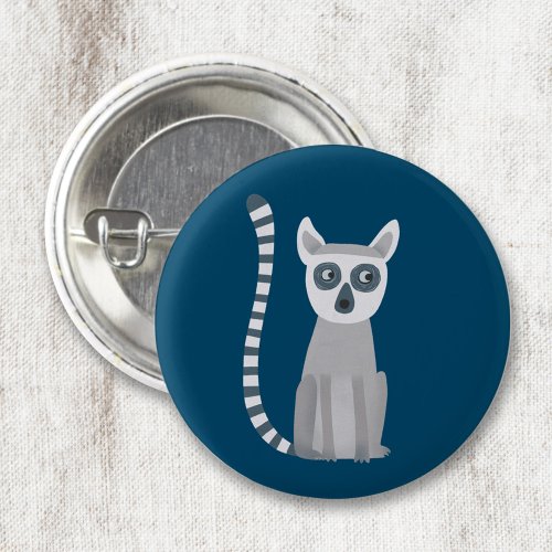 Ring Tailed Lemur Button