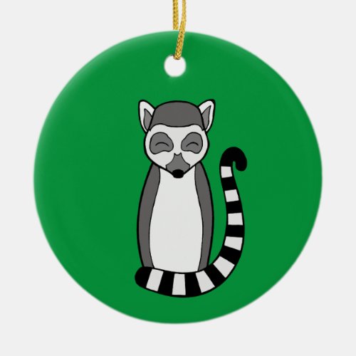 Ring_tailed lemur christmas ornament